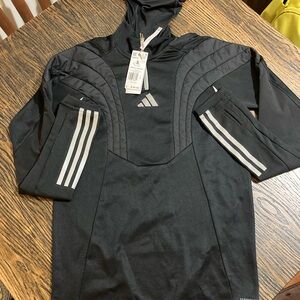 adidas winterized tiro half zip - men size small